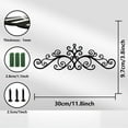 thumbnail image 3 of Metal Scroll Wall Art Decor Iron Metal Flower Scroll Wall Art Decor for Front Porch kitchen Living Room Traditional Scroll Arts Metal Wall Decor for Bedroom Kitchen Office 9.7X30cm Scroll, 3 of 9