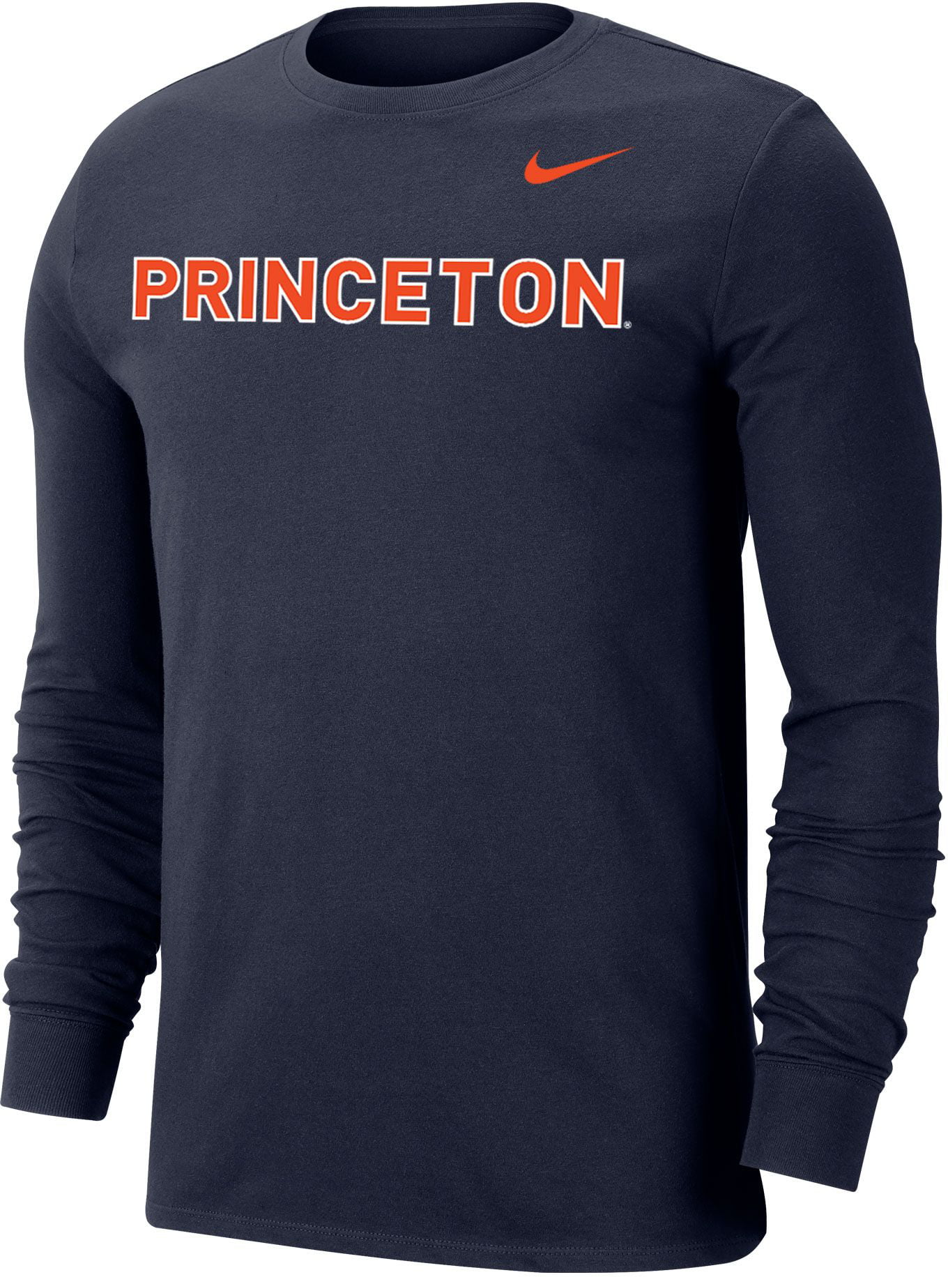 Nike - Nike Men's Princeton Tigers Navy Wordmark Long Sleeve T-Shirt ...