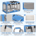 thumbnail image 5 of Cat Carriers for Medium Cats Under 25 lbs, Pet Carrier for Cats Dog with Top Bag/Fodable Bowl/Washable Pad, Soft-Sided Escape Proof with 4 Ventilated Windows, Blue, 5 of 8