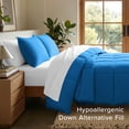 thumbnail image 4 of Bare Home Down Alternative Comforter Set - 3-Pieces - All Seasons - Queen, Medium Blue, 4 of 10