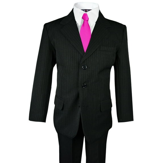 Boys Pinstripe Suit with Matching Tie Size 2-20