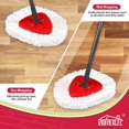 thumbnail image 4 of r mop replacement head compatible with 3 pack washable microfiber spin head replacement easy clean mop head replacement EasyWring single pack spin mop, 4 of 5