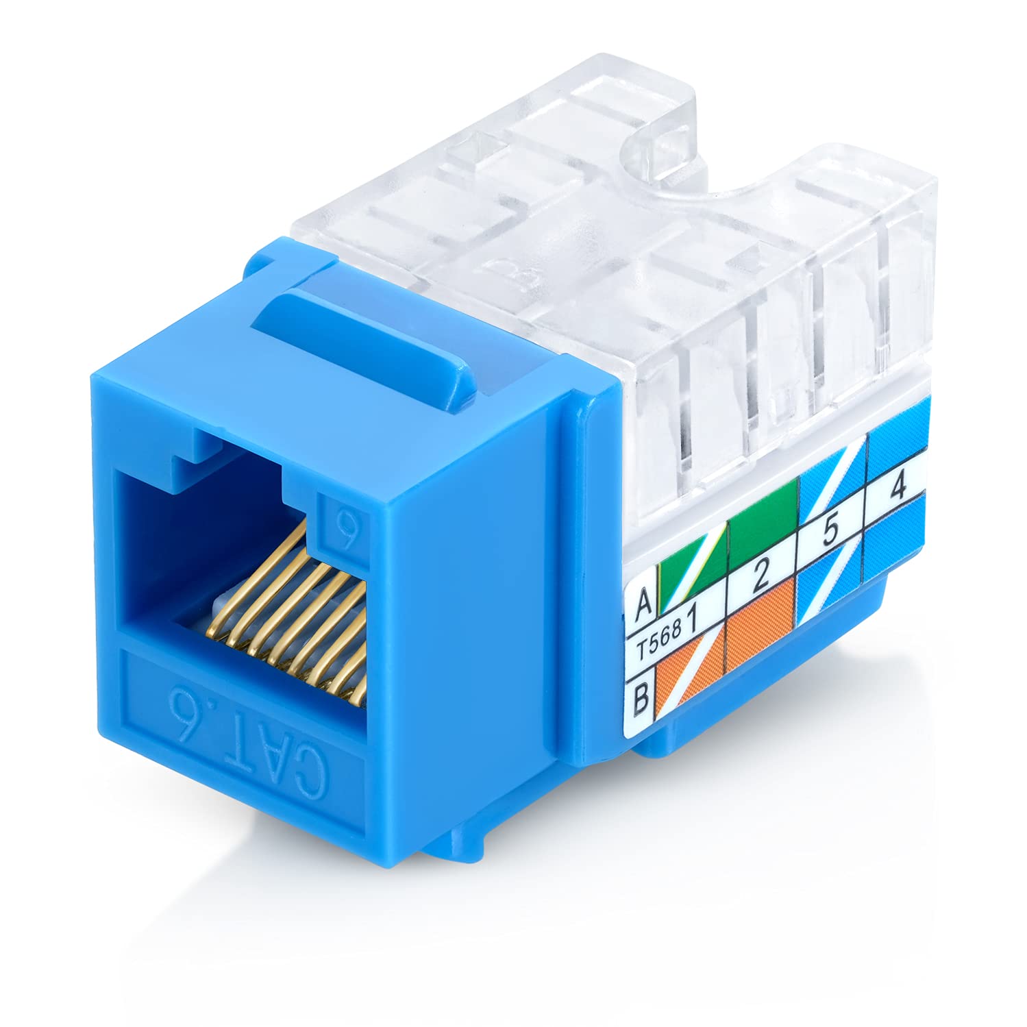 Everest Media Solutions RJ45 Cat6/5e Key Jack 110-Type Modular Female  Connectors Compatible with Speed