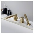 thumbnail image 4 of Bathtub Faucet Widespread Tub Sink Mixer Tap Brushed Gold/black Brass Bathroom Bath Shower Faucet with Hand shower Head ,Easy to Use, 4 of 7
