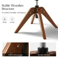 thumbnail image 3 of Adjustable Modern Swivel Leather Desk Task Chair Criss Cross for Makeup Vanity Ivory, 3 of 9