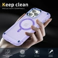 thumbnail image 4 of Allytech Magnetic Case for iPhone 16, [Military Grade Drop Protection] [Compatible with MagSafe] Slim Translucent Soft TPU Frame Shockproof Anti-Scratch Rugged PC Back Shell - Purple, 4 of 7