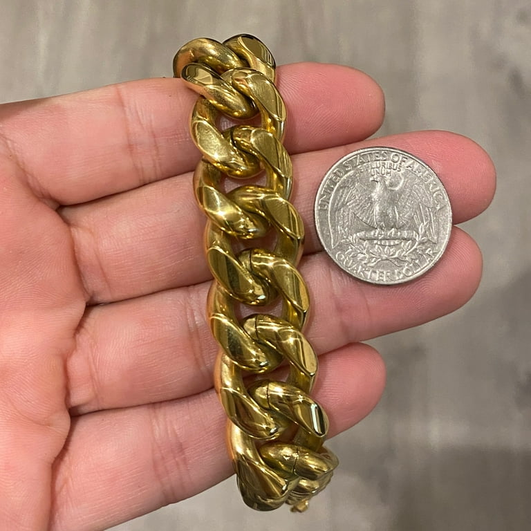 24k solid gold mens bracelet deals