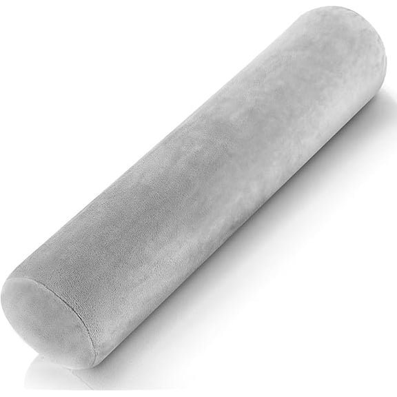 Eryueer Round Body Pillow Cover, Round Bolster Roll Body Pillowcase Full Body Pillow Case Pillowcase Soft Body Pillow Cover with Zipper for Bedroom, Living Room (7.9 x 47Inch/20 x 120cm, Gray)