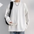 thumbnail image 4 of Plus Size Sweatshirts for Men Fleece Lined Big & Tall M-5X Long Sleeve Shirts Pullover Solid Color Thermal Warm Casual Basic Crewneck Sweatshirt Tops, 4 of 6