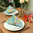 thumbnail image 3 of GZHJMY Tropical Pineapple Cloth Napkin Summer Flower Kitchen Dining Table Decor for Cocktail Gathering Party Holiday Wedding Everyday Use 1 Pack 20" × 20", 3 of 6