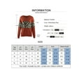 thumbnail image 2 of QELUSQELUS Women Long Sleeve V Neck Leopard Patchwork Daytime Sweater Tops, 2 of 3