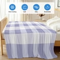 thumbnail image 4 of Purple Plaid Cooling Blanket,Lightweight Breathable Summer Throw Blanket with Double Sided Cold Effect,Spring Summer Farmhouse Buffalo Checkered Picnic Blankets Bed Sheet for Hot Sleepers 60"x80", 4 of 8