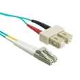 thumbnail image 1 of eDragon ED701529 10 Gigabit Aqua Fiber Optic Cable, LC / SC, Multimode, Duplex, 50/125, 2 meter (6.6 foot), 10 Pack, 1 of 2