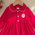 thumbnail image 5 of Kogui Christmas Dress Toddler Tutu Toddler Girl Dress Long Sleeve Fall Dress Kids Dresses Casual Clothes Size 2T 3T(Red,2-3 Years), 5 of 5