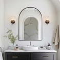 thumbnail image 4 of LNC Erharting Modern 1-Light Gold E12 Hardwired Wall Sconce with Water Glass Shade, 4 of 16