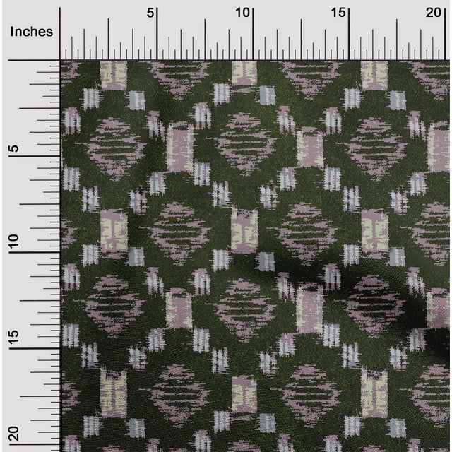 oneOone Viscose Jersey Fabric Geometric Kasuri Print Fabric BTY 60 Inch Wide