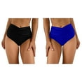 thumbnail image 3 of Minnieouse Calzoncillos de baño transpirables de diseño Simple para mujer, ropa de baño de Color sólido para bañarse en el sol, ropa interior Prendas para la parte inferior del cuerpo Negro L, 3 of 5