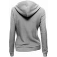 thumbnail image 2 of Women's Zip-Up Fleece Hoodie – V-Neck Long Sleeve Oversized Sweatshirt Jacket with Pockets, 2 of 2