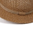 thumbnail image 4 of Mgmyaa Women Hollow Woven Flat Top Sun Hat French Vintage Style Summer Beach Vacation Cap Breathable Lightweight Sunshade Headwear by Mgmyaa, 4 of 9