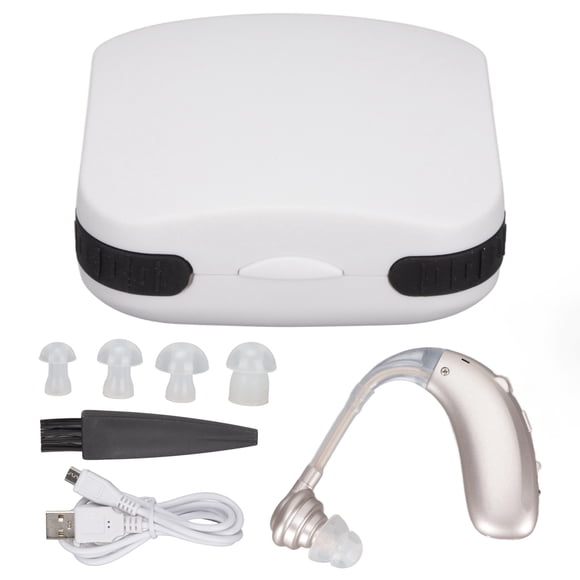 Audífonos USB recargables amplificador de sonido inalámbrico de 6 niveles de volumen para oído izquierdo derecho