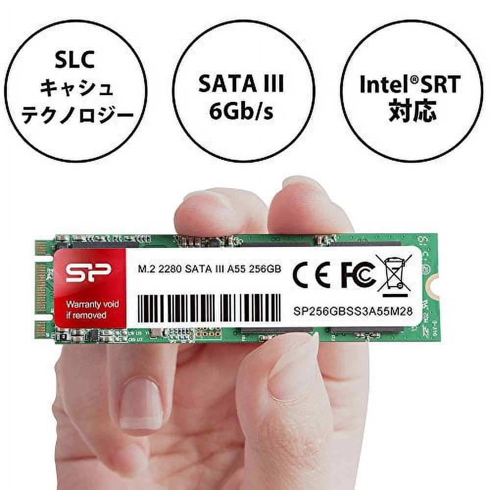 Silicon power SSD M.2 2280 3D TLC NAND adoption 256GB SATA III 6Gbps A55 series SP256GBSS3A55M28