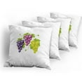 thumbnail image 5 of Ambesonne Nature Throw Pillow Cover 4 Pack, Ivy Burgundy Region, 20", Purple Green, 5 of 7