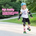 thumbnail image 6 of Stmax Quad Roller Skates for Girls and Women-Size 2.5 Kids to 8.5 Women -Outdoor, Indoor and Rink Skating- Classic High Cuff with Adjustable Lace System (Floral, 7 Adult), 6 of 13