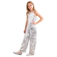 thumbnail image 3 of iiniim Kids Girls Halter Shiny Sequins Jazz Latin Dance Jumpsuit Sleeveless Romper Long Pants Silver 10, 3 of 7