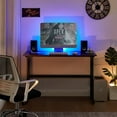 thumbnail image 5 of Javlergo 43.3in Simple Computer Desk, Home Office Laptop Desk Study Writing Wood Table & Metal Frame, Brown, 5 of 7
