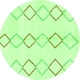 thumbnail image 1 of Ahgly Company Indoor Round Oriental Green Modern Area Rugs, 5' Round, 1 of 4