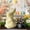 Yellow, variant on Lwzlh Mini Easter Fluffy Bunny Decor, Easter Spring Decor, Spring Table Centerpiece, Indoor Centerpiece, Tabletop Home Kitchen Shelf Decor, Fluffy Bunny, Family Party Decor,Green & Pink & Yellow,3PCS