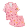 thumbnail image 5 of YUEHUA Girls Pajamas Silk Satin Pajama Sleepwear Button Down Valentine's Day Pj Set Loungewear for Boy, 5 of 5