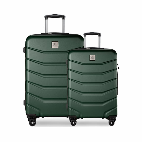 Skyway Luggage Silverton 2-Piece Set 8-Wheel Expandable Spinner with TSA Lock, (20" Carry-on & 24" Medium Check-In)