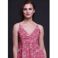 thumbnail image 3 of Bimba Robe Longue Maxi d'Été à Imprimé Floral pour Femme, Col en V, Tenue de Villégiature de Vacances - Moyen, 3 of 6