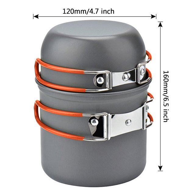 Kit De Utensilios De Cocina Para Acampar Juego de utensilios de cocina para acampar Ahorre espacio Juego de utensilios de cocina portátiles para viajes de picnic (naranja) Tmvgtek Para Estrenar