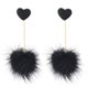thumbnail image 5 of Linda Bola Amor Corazón Gota Cuelga Cadena Pendientes Elegante Dama Joyería Sunnimix Pendientes de bola, 5 of 6