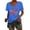 Blue, variant on HOWPAY Womens Summer Tops Short Sleeve V Neck Tees Loose Fit Baggy Work Pullover Lightweight Comfy Vintage Y2K Clothes Black L