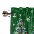 thumbnail image 5 of Christmas Kitchen Curtains and Valances Set, Xmas Tree Gift Lanterns Snowflakes Green Rod Pocket Window Valance 18 Inch Window Curtain Panels for Living Room Bedroom Laundry, 27.5x36in, 3 Pieces, 5 of 7