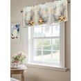 thumbnail image 6 of Coastal Shell Curtain Valances for Windows, Starfish Summer Beach Nautical Ocean Kitchen Valance Window Treatment, Light Filtering Block Curtains for Bathroom/Bedroom/Living Room 42'' x 18'', 6 of 9