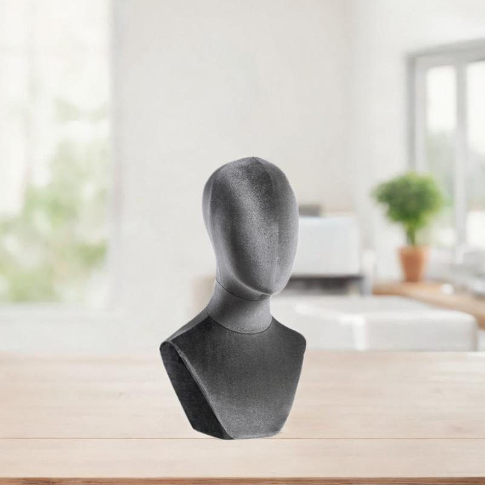 Serenable Bust Mannequin Head Versatile Holder for Headdress Commercial Use Hats Grey