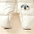 thumbnail image 7 of JFOPQVSM Baby Winter Snowsuit Bear Ear Hooded Padded Romper Fleece Lined Color Block Zipper Jumpsuit Infant Cold Weather Outfit, 7 of 7