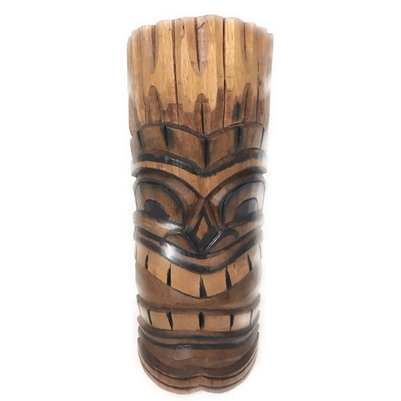 Happy Tiki Mask 12" - Antique Finish Hand Carved | #bag1504730