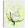 thumbnail image 2 of DESIGN ART Designart "White Roses Watercolor Sketch" Modern Floral Canvas Wall Art - White 16 in. wide x 32 in. high, 2 of 3