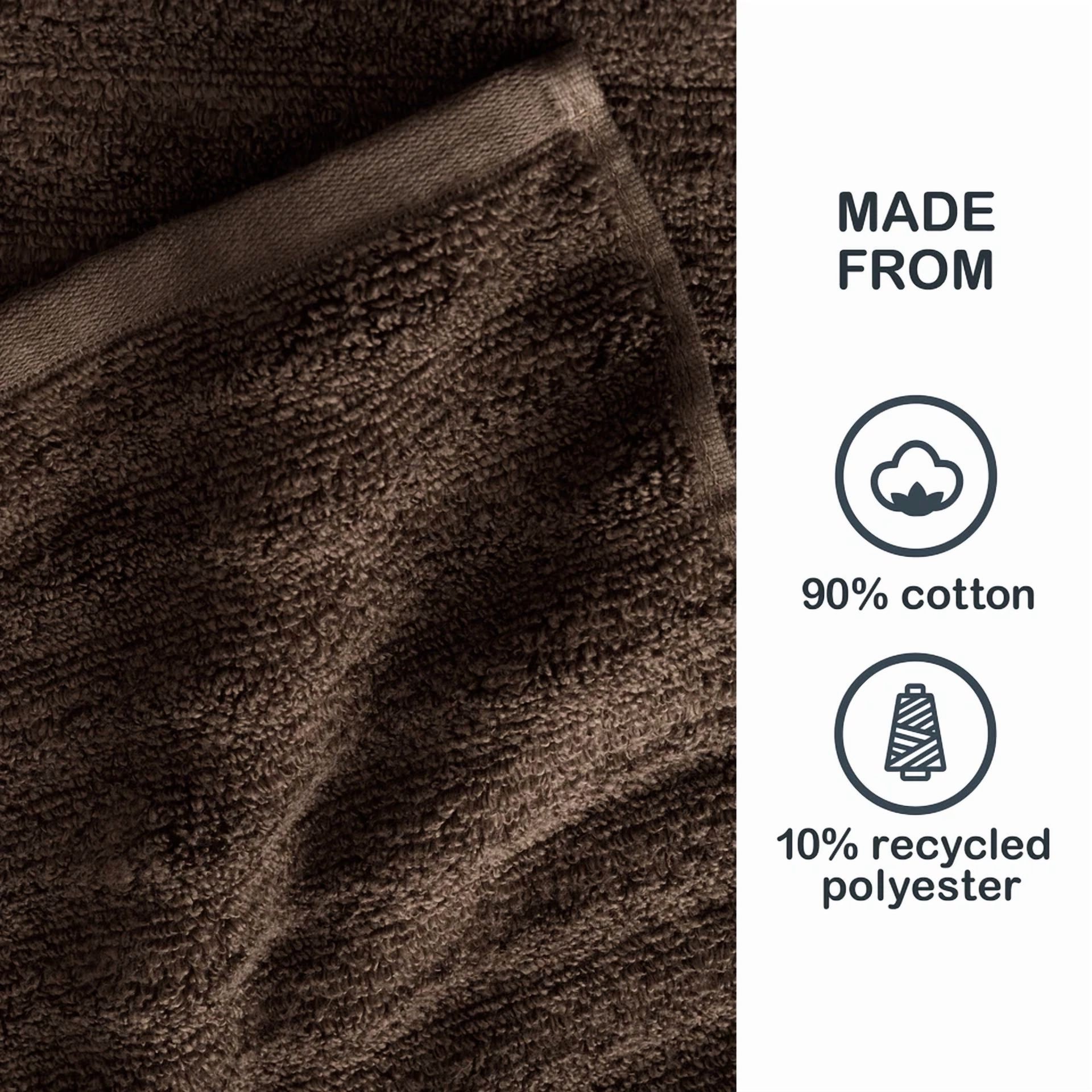 Performance Textured Bath Towel, 30" X 54", Brown Basket
