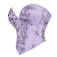 thumbnail image 3 of EINCcm Women's Embroidered Floral Bustier Top Strapless Boned Overbust Corset Tops, 3 of 7