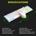 thumbnail image 5 of Tsuinz Wired Gaming Keyboard and Mouse Combo with Led Light for PC Laptop Xbox 1 PS4, White, 5 of 16