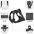 thumbnail image 3 of Vsdgher Realistic Rose Skull Pattern Dog Harness,No Pull Pet Harness with Soft Padded Handle,Adjustable Reflective Vest with 2 Buckles,4 Slide Buckles,S-XL X-Large, 3 of 4