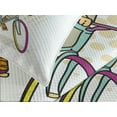 thumbnail image 4 of Ambesonne Retro Quilted Bedspread Set 3 Pcs, Hipster Goat on Bicycle, Queen Size, Multicolor, 4 of 5