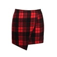 thumbnail image 6 of Gvmfive Plus Size Women Plaid Print Party Casual Mini Skirt, 6 of 8