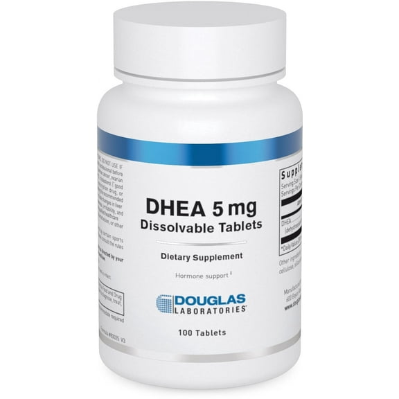 Douglas Laboratories DHEA 5 mg | Micronized Supplement to Support Immune Health, Brain, Bones, Metabolism and Lean Body Mass* | 100 Tablets